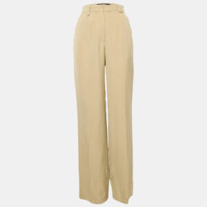 Jacquemus Beige Silk Blend High Rise Le Papier Trousers M