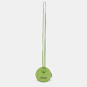Jacquemus Green Suede Le Pitchou Coin Purse