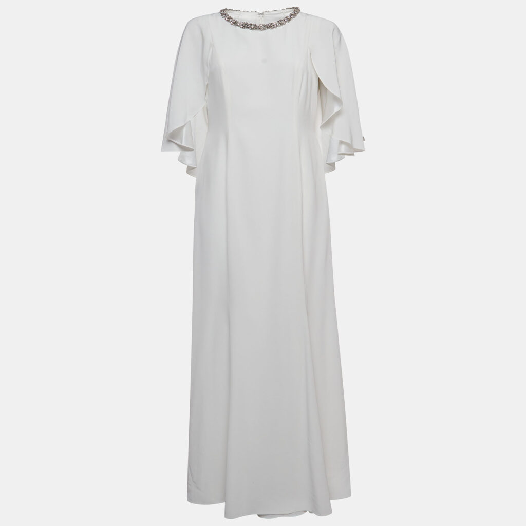 luxury-women-jenny-packham-new-clothes-p922161-001 Jenny Packham White Satin Crystal Embellished Neck Wedding Gown L