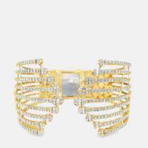 14K Yellow Gold Royal Multi-Level Diamond Bangle Bracelet (5.50ctw)