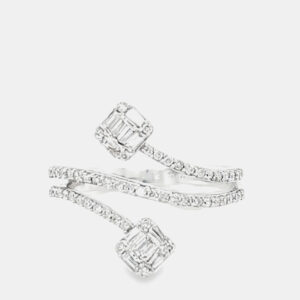 14K White Gold Divergent Diamond Ring (0.55ctw)