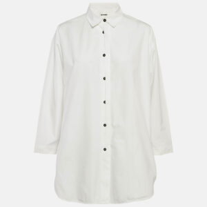 Jil Sander White Cotton Button Front Oversized Shirt S