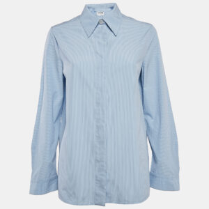 Jil Sander Monday Blue Striped Cotton Shirt S