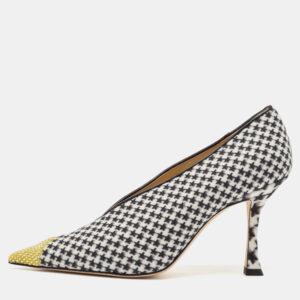 Jimmy Choo Multicolor Wool Crystal Embellished Nicole 90 Pointed Toe Pumps Size 38