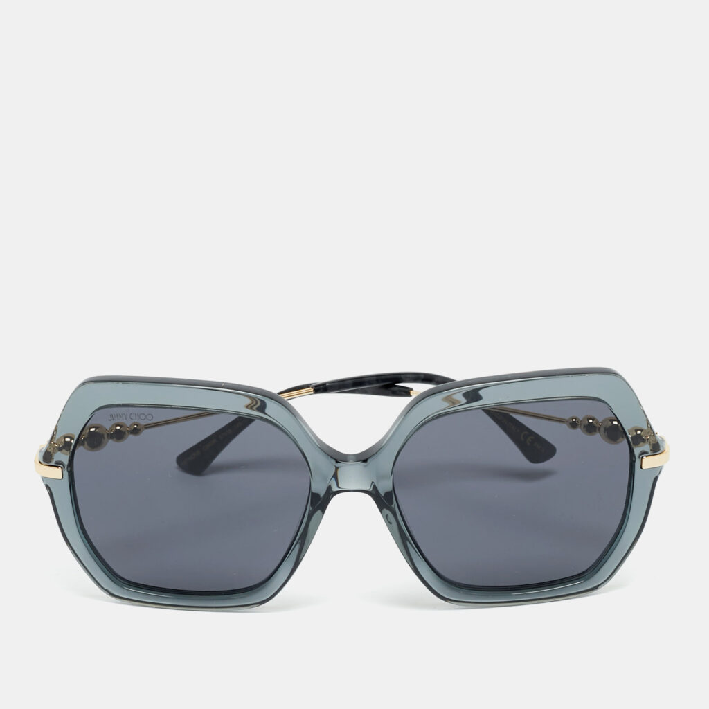 luxury-women-jimmy-choo-used-accessories-p1166387-003 Jimmy Choo Black Esther/S C8WIR Oversized Sunglasses