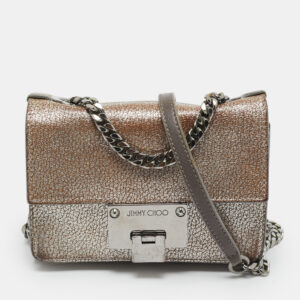 jimmy choo silver leather mini rebel crossbody bag
