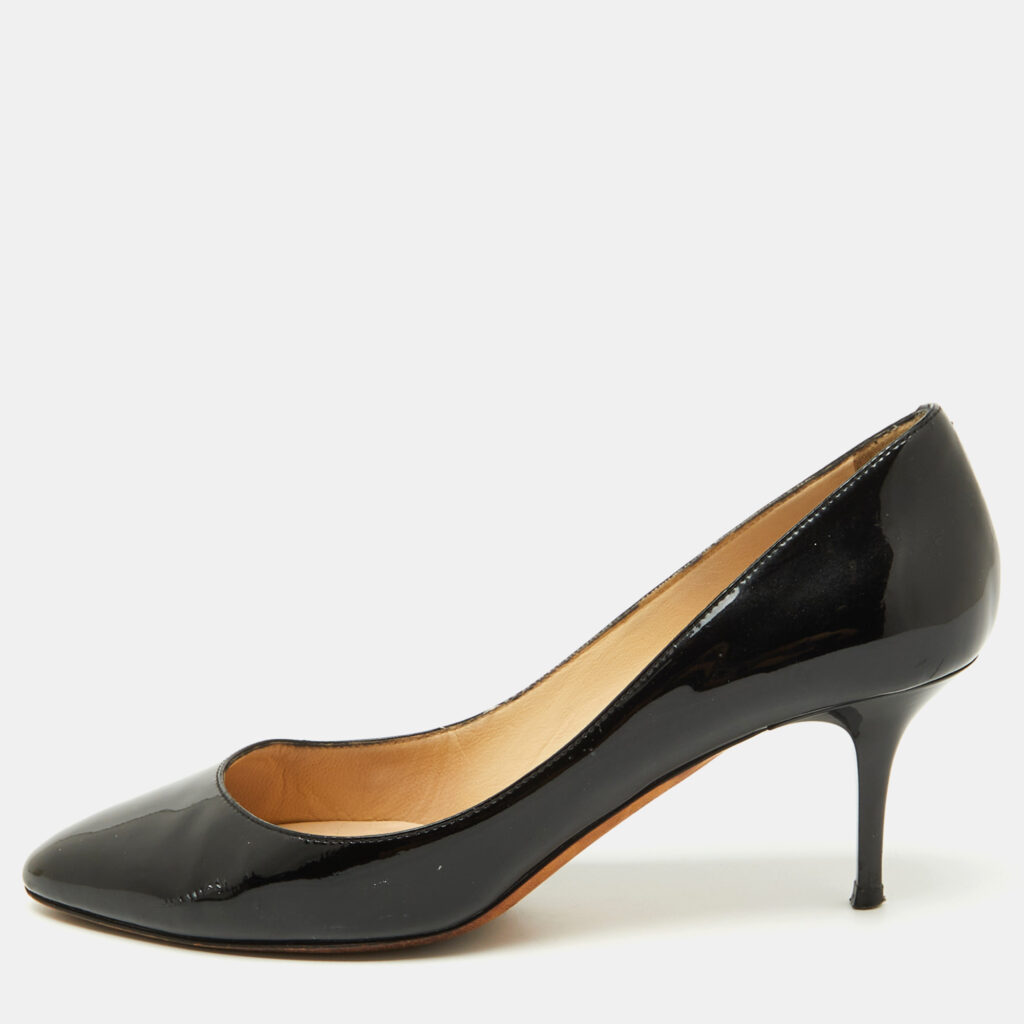 luxury-women-jimmy-choo-used-shoes-p1103893-009 Jimmy Choo Black Patent Leather Pumps Size 39
