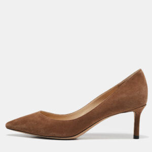 Jimmy Choo Brown Suede Romy Pointed Toe Pumps Size 35