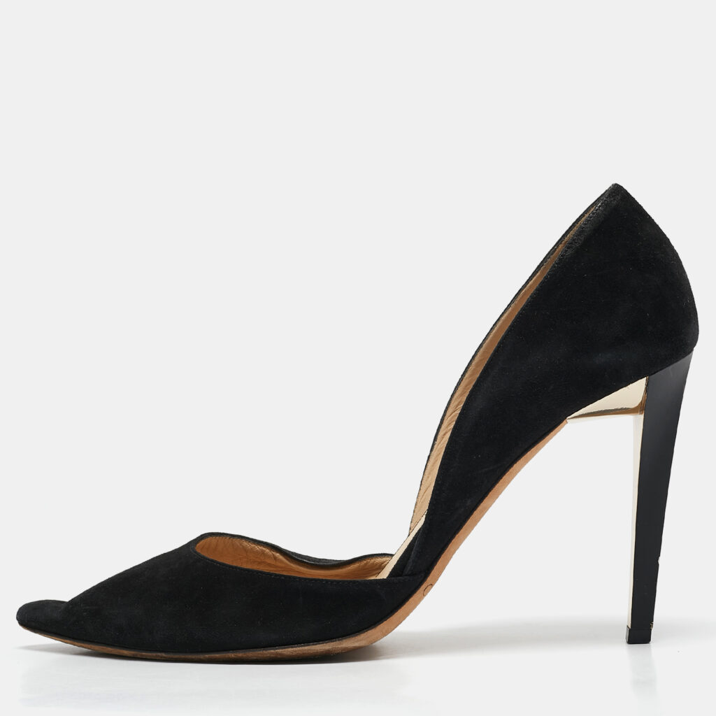 Jimmy Choo Black Suede Addison D'orsay Pumps Size 39