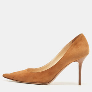 Jimmy Choo Tan Suede Agnes Pumps Size 37