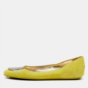 Jimmy Choo Yellow Suede Wray Ballet Flats Size 37