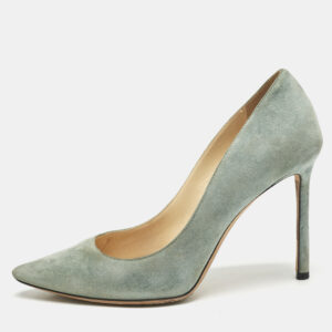 Jimmy Choo Light Blue Suede Romy Pumps Size 37