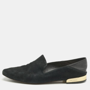 Jimmy Choo Black Suede Jaida Slip On Smoking Slippers Size 39