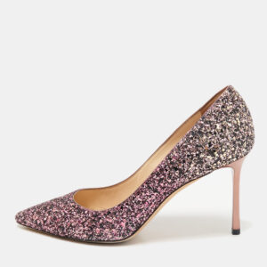 Jimmy Choo Candy Floss Coarse Glitter Romy 85 Pumps Size 38