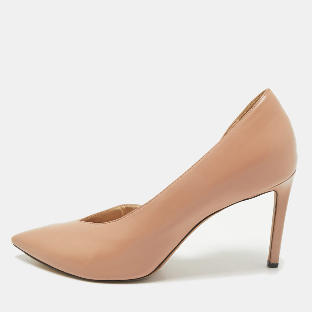 luxury-women-jimmy-choo-used-shoes-p1169381-001 Jimmy Choo Beige Leather Sophia D'orsay Pumps Size 38.5