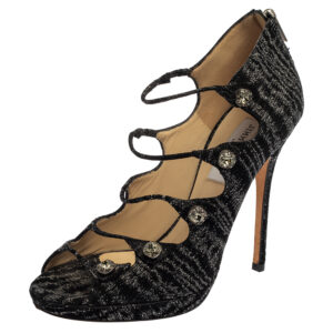 Chlo&eacute; Two Tone Python Knee High Adelie Boots Size 35