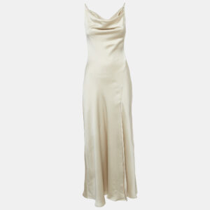 Jonathan Simkhai Cream Satin Sleeveless Maxi Dress XS