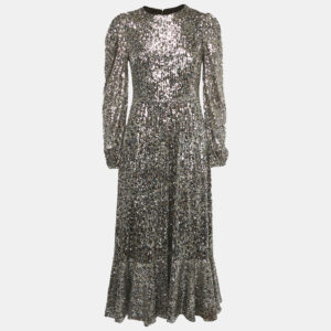 Jonathan Simkhai Brown Emmy Speckle Sequins Midi Dress XS
