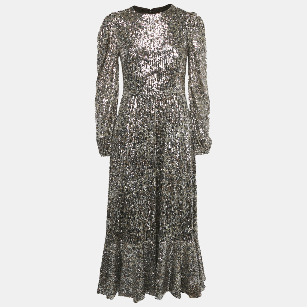 luxury-women-jonathan-simkhai-new-clothes-p1129802-002 Jonathan Simkhai Brown Emmy Speckle Sequins Midi Dress XS