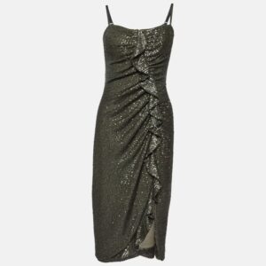 Jonathan Simkhai Green Sequin Sleeveless Short Dress XS