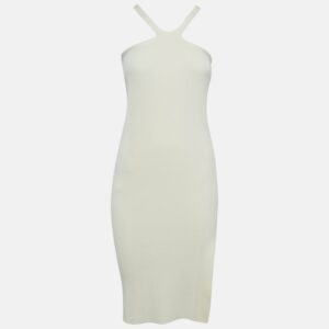 Jonathan Simkhai Ivory White Rib Knit Tabitha Dress S