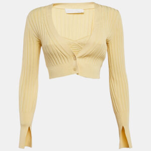 Jonathan Simkhai Yellow Rib Knit Cardigan and Top Set XS/S