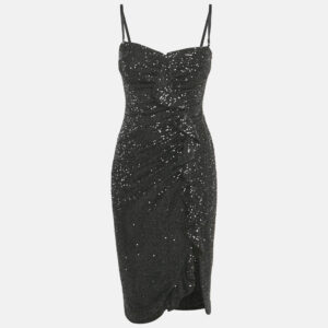 Jonathan Simkhai Black Sequined Midi Dress S