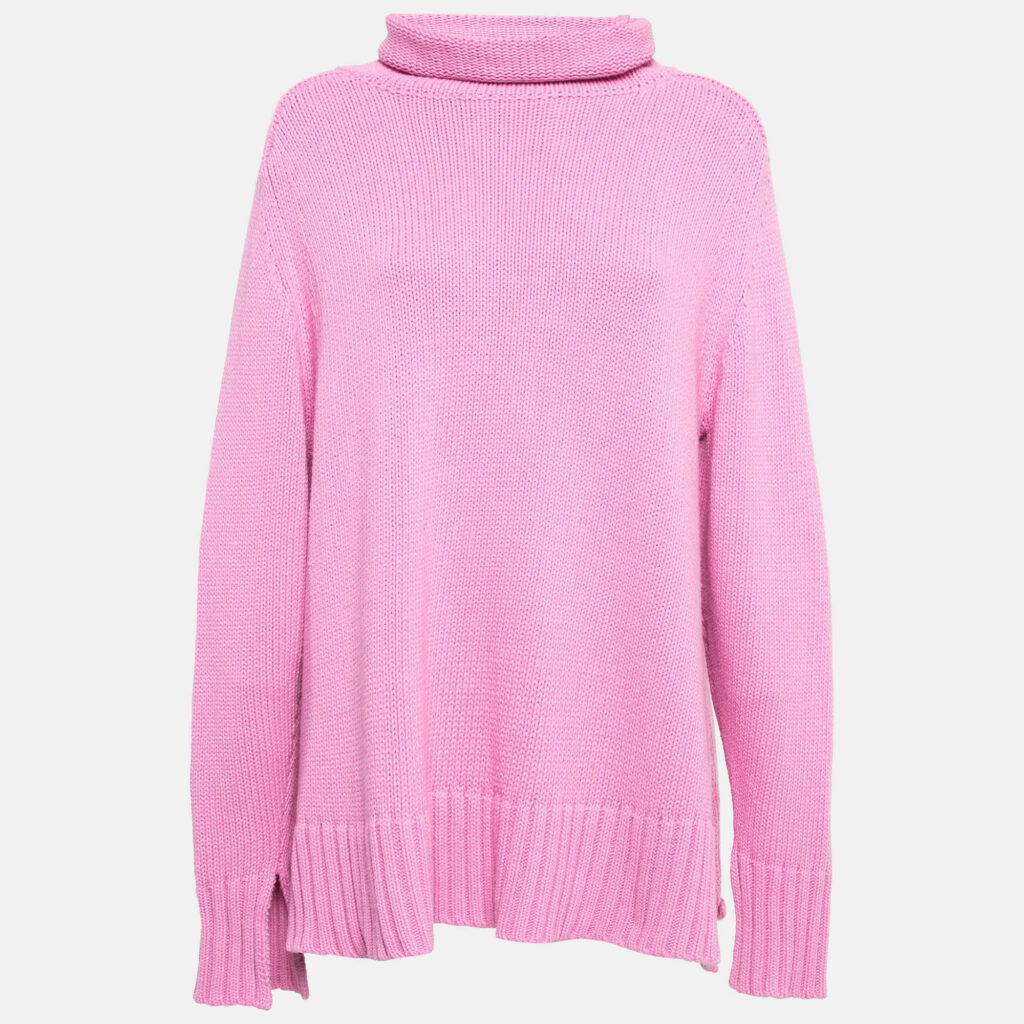 luxury-women-joseph-used-clothes-p1031992-006 Joseph Pink Knit Turtle Neck Jumper M