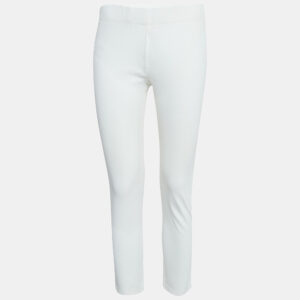Joseph White Stretch Gabardine Tight Fit Leggings M