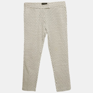 Joseph Black/White Patterned Cotton Pants S