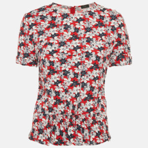 Joseph Multicolor Floral Print Crepe Top M