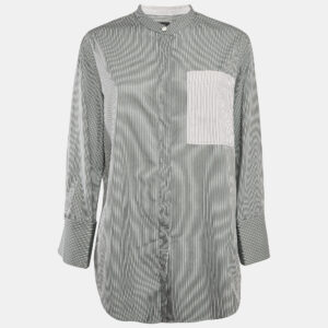Joseph Grey Pinstripe Cotton Shirt L