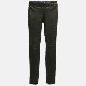 Joseph Black Leather Skinny Pants S