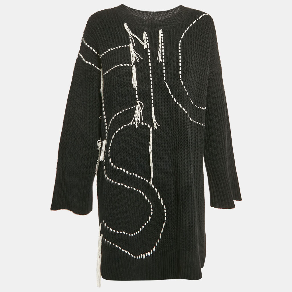 luxury-women-joseph-used-clothes-p1118082-003 Joseph Black Fancy Knit Jumper M