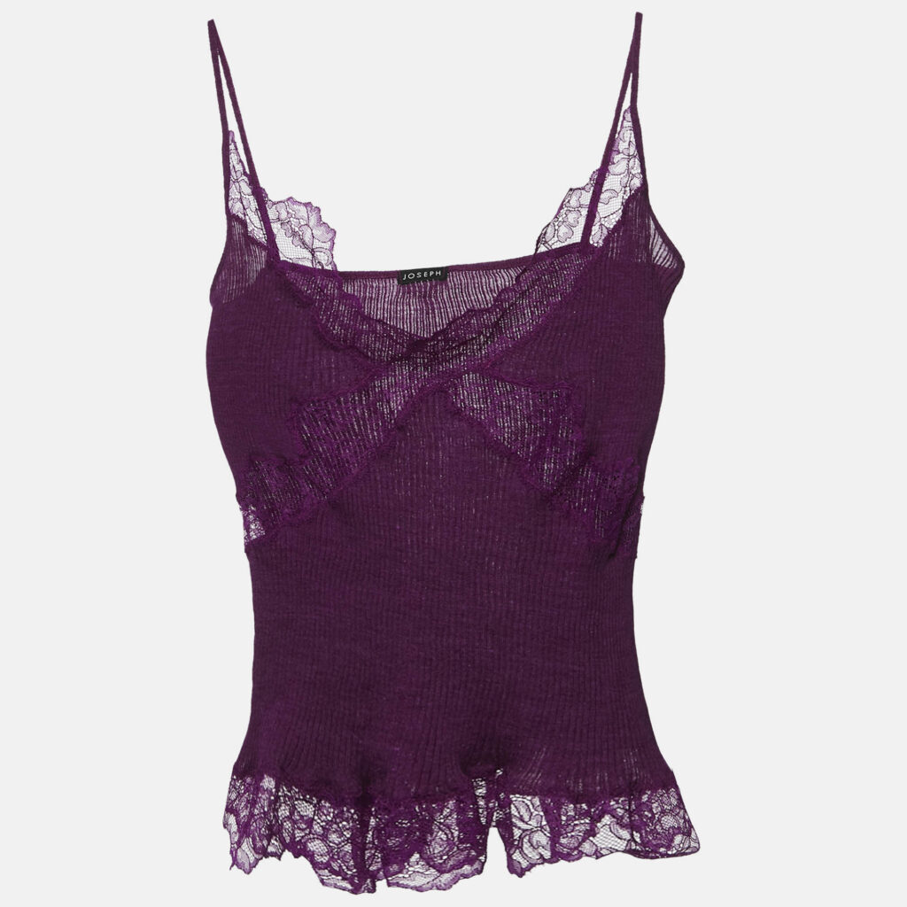 luxury-women-joseph-used-clothes-p1124003-001 Joseph Purple Wool Blend Knit Camisole ONE SIZE