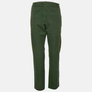 Joseph Dark Green Gabardine Zoom Straight Leg Trousers L