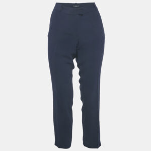 Joseph Navy Blue Stretch Crepe Ben Trousers M