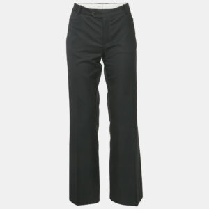 Joseph Black Wool Wide Leg Rocket Super 100 Trousers M