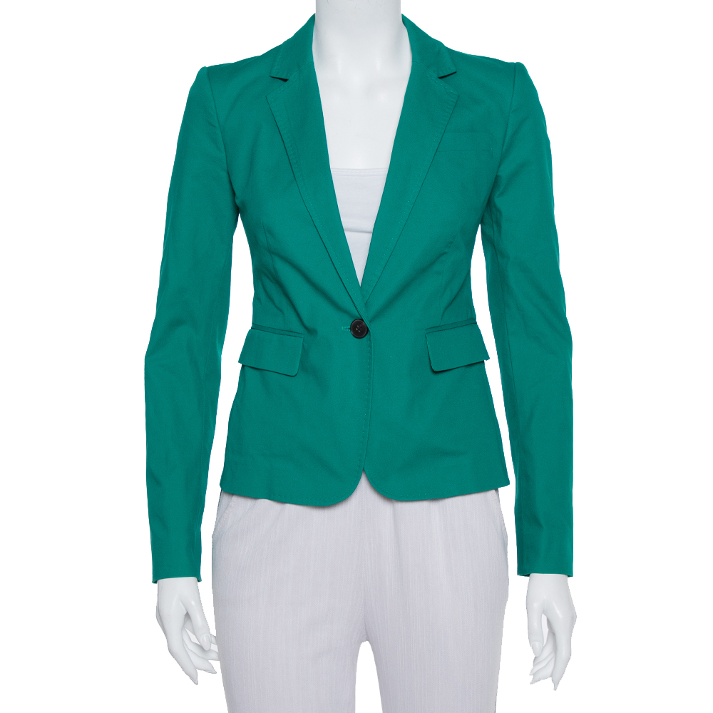luxury-women-joseph-used-clothes-p391427-006 Joseph Green Stretch Cotton Watch Short Blazer S