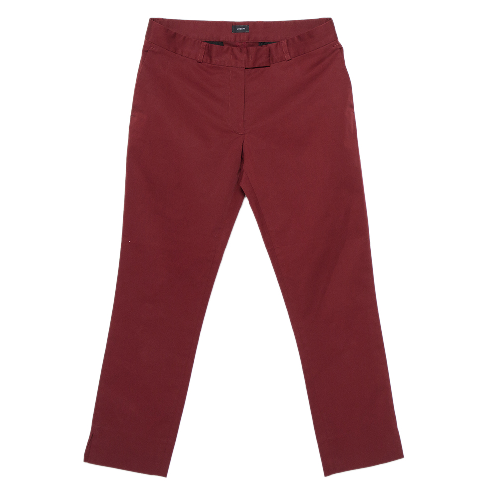 luxury-women-joseph-used-clothes-p436800-004 Joseph Burgundy Cotton Chino Pants S