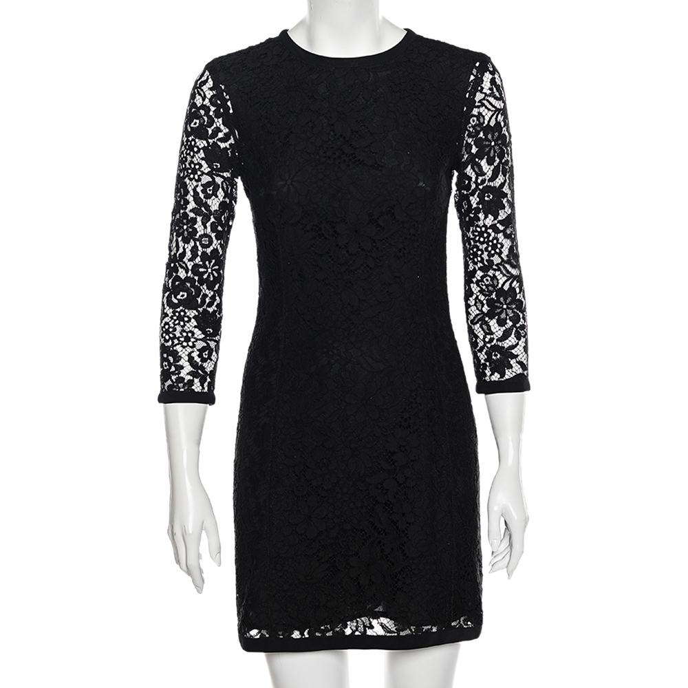 luxury-women-joseph-used-clothes-p563303-005-1 Joseph Black Lace Georgia Sheath Dress M