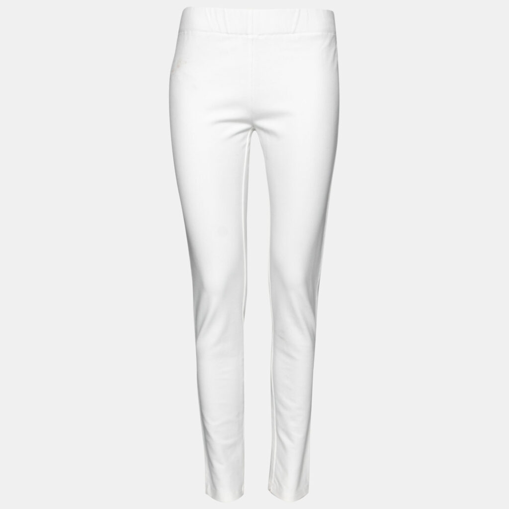 luxury-women-joseph-used-clothes-p627661-001-2 Joseph White Stretch Knit Slim Fit Leggings L