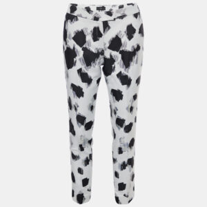 Joseph Monochrome Abstract Jacquard Tapered leg Pants S