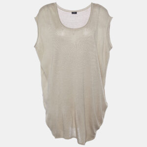 Joseph Beige Fluid Linen Oversized Tunic L