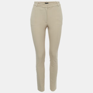 Joseph Beige Gabardine Straight Fit Trousers S
