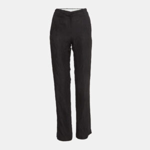Joseph Black Reptile Embossed Silk Blend Trousers S