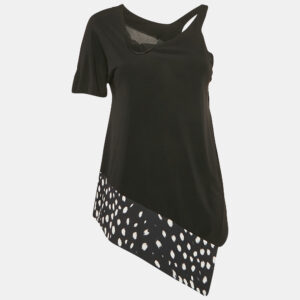 Just Cavalli Black Jersey Asymmetric Top M