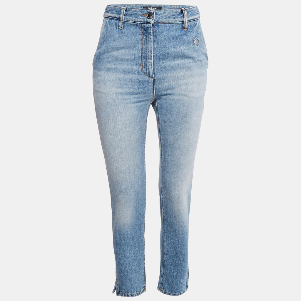 luxury-women-just-cavalli-used-clothes-p1107197-006 Just Cavalli Washed Blue Denim Skinny Jeans S Waist 26"