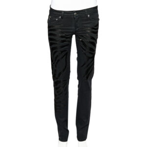 Just Cavalli Black Denim Crystal Embellished Slim Fit Jeans M