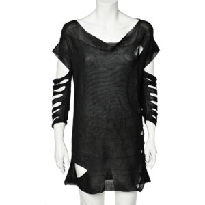 Just Cavalli Black Knit Cutout Detail Tunic L